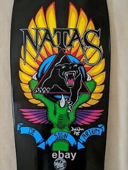 Natas Kaupas Signed Designarium Skateboard Deck Santa Cruz SMA Bulldog Art Rare