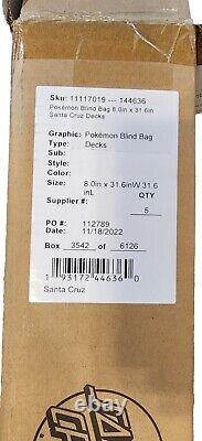New Case of (5) Sealed Santa Cruz x Pokemon Skateboard Deck Blind Bags SOLD OUT