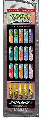 New Case of (5) Sealed Santa Cruz x Pokemon Skateboard Deck Blind Bags SOLD OUT