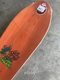 New Santa Cruz SALBA Tiger Skateboard Deck Reissue Steve Alba-Blue/Green Flame