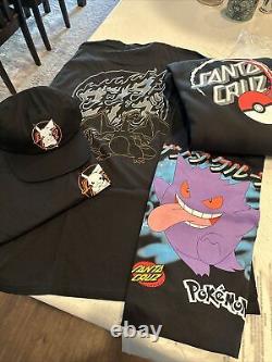Pokemon x Santa Cruz Package NEW 3 Shirts, Hoodie & Hat Size Large