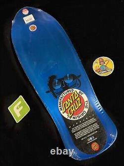 RARE Natas Kaupas Santa Cruz Skateboard Deck Panther Blue Panther SMA Shaped