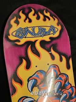 RARE SALBA Santa Cruz Tiger Stripe Screaming Hand Skateboard Deck 9.25 Shaped