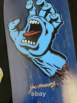 RARE SIGNED Santa Cruz Jim Philips Screaming Hand Skateboard Deck LIMITED 175