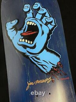 RARE SIGNED Santa Cruz Jim Philips Screaming Hand Skateboard Deck LIMITED 175