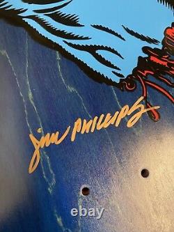 RARE SIGNED Santa Cruz Jim Philips Screaming Hand Skateboard Deck LIMITED 175