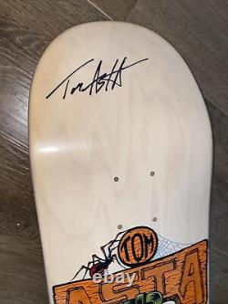 RARE Santa Cruz SIGNED Tom Asta Liberty Bell Pro Skateboard Deck Discontinued