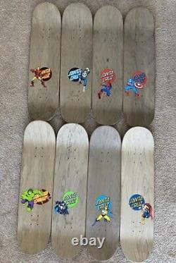 RARE Santa Cruz x Marvel Complete Screaming Hand Skateboard Deck Set Lot of 8