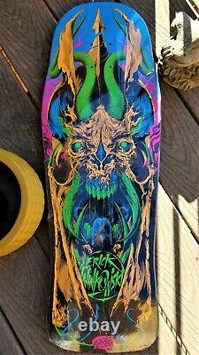 Rare Erick Winkowski Primeval Blacklight Santa Cruz Skateboard Deck 10.34