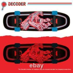 SANTA CRUZ 9.51X32.3 Decoder Hand black blue red CRUISER Complete SKATEBOARD