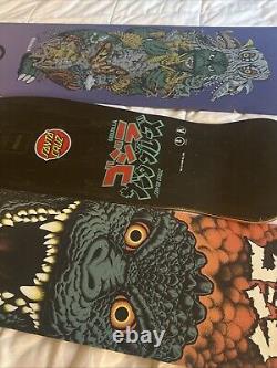 SANTA CRUZ GODZILLA GODZILLA REAPER SKATEBOARD DECK LTD TO 300 Plus Grip Tapes