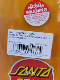 SANTA CRUZ Hands All Over Hardrock Maple skate deck 8.25 inches