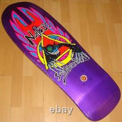 SANTA CRUZ / SMA Natas Evil Cat Skateboard Deck Purple Metallic Candy