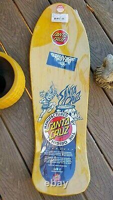 Salba Tiger Santa Cruz Skateboard Deck Yellow Reissue Steve Alba Jim Phillips