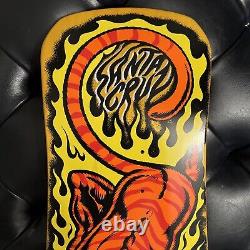 Salba Tiger Santa Cruz reissue skateboard deck yellow stain