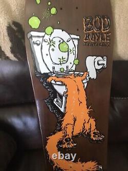 Santa Cruz Bod Boyle SICK CAT Reissue Skateboard Deck BROWN STAIN