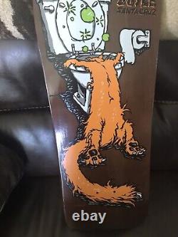 Santa Cruz Bod Boyle SICK CAT Reissue Skateboard Deck BROWN STAIN