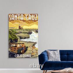 Santa Cruz, California Woody and Canvas Wall Art Print, Home Decor