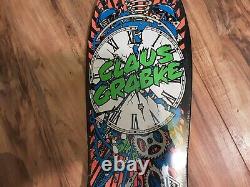 Santa Cruz Claus Grabke Exploding Clock Reissue Skateboard Deck -New in shrink