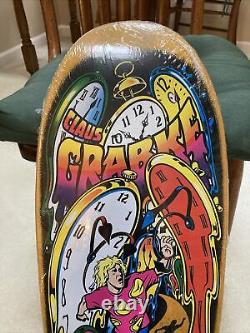 Santa Cruz Claus Grabke Melting Clocks Re-Issue Skateboard deck Yellow Dip