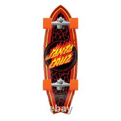 Santa Cruz Cruiser Skateboard Flame Dot Shark Surf Skate 9.85 x 31.52