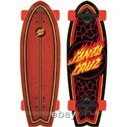 Santa Cruz Flame Dot Shark Cruzer Complete Skateboard 8.8 x 27.7