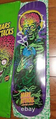 Santa Cruz Mars Attacks Atomic Illusion #7 8.25 Blacklight Skate Deck Flawless