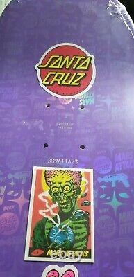 Santa Cruz Mars Attacks Atomic Illusion #7 8.25 Blacklight Skate Deck Flawless