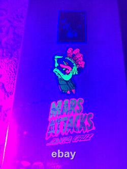 Santa Cruz Mars Attacks Atomic Illusion #7 8.25 Blacklight Skate Deck Flawless