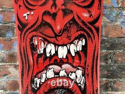 Santa Cruz Rob Roskopp Face Skateboard Deck Reissue (Red Color)(Used)