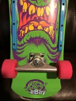 Santa Cruz Rob Roskopp Green Face Reissue Skateboard Deck Complete Slime balls