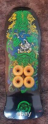 Santa Cruz Rob Roskopp Target Deck 5 Old Skull with custom mini cubic wheels