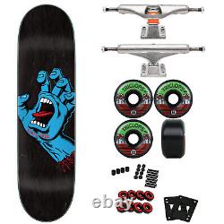 Santa Cruz Skateboard Black 8.6 with Independent Mids Trucks, Triclops Wheels