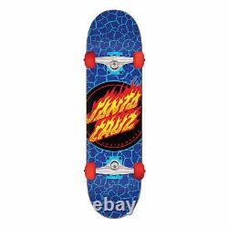 Santa Cruz Skateboard Complete Flame Dot Blue 7.5 x 28.25 Assembled