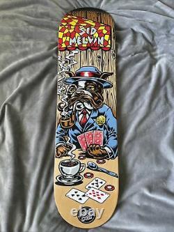 Santa Cruz Skateboard Deck Sid Melvin Dog Poker 8.125 X 31.7 RARE
