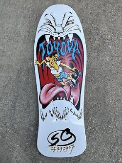 Santa Cruz Skateboard Deck Toyoda Reissue White Old School Graphic