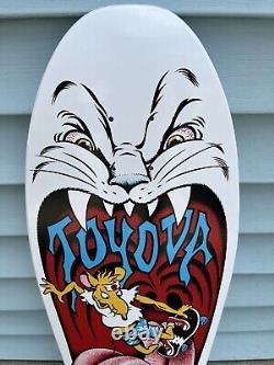 Santa Cruz Skateboard Deck Toyoda Reissue White Old School Graphic