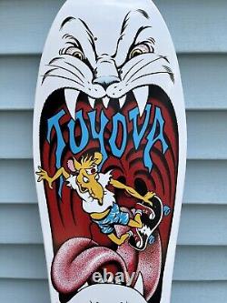 Santa Cruz Skateboard Deck Toyoda Reissue White Old School Graphic