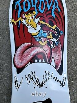 Santa Cruz Skateboard Deck Toyoda Reissue White Old School Graphic