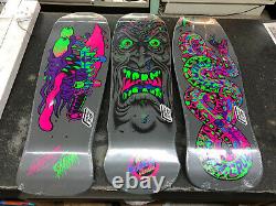 Santa Cruz Skateboard Deck black light Set Slasher Roskopp Face Kendall Snake