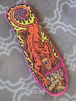 Santa Cruz Skateboard Salba Tiger Reissue Deck Hot Pink Phillips Natas Neptune