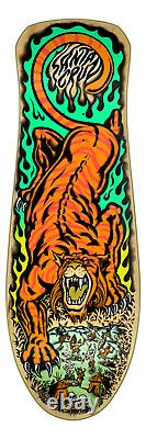 Santa Cruz Skateboards Salba Tiger Reissue Deck 10.3in X 31.1in, Wood/RawithPink