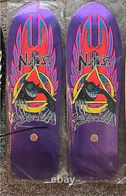 Santa Cruz Sma Natas Kaupus Evil Cat Skateboard Deck Metallic Purple New