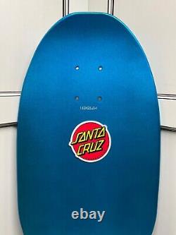 Santa Cruz Special Edition Fish Reissue 10 Shaped Skateboard Deck Aqua Blue RAD