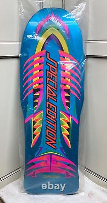 Santa Cruz Special Edition Fish Reissue 10 Shaped Skateboard Deck Aqua Blue RAD