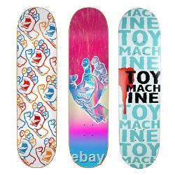 Santa Cruz/Toy Machine Skateboard Deck 3-Pack Bulk Lot of Decks 7.75 and 7.63