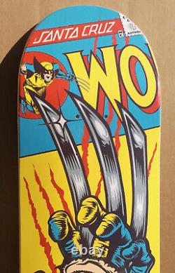 Santa Cruz X Marvel Wolverine Screaming Hand Skateboard Deck Rare