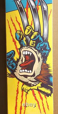 Santa Cruz X Marvel Wolverine Screaming Hand Skateboard Deck Rare