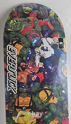 Santa Cruz X Ninja Turtles Everslick Deck 8 Inch TMNT Figures Toy Skateboard NEW