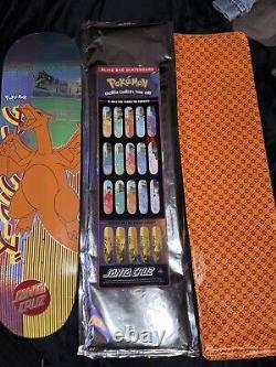 Santa Cruz X Pokemon Charizard Skateboard Deck Holo Foil RARE 8.0 x 31.6